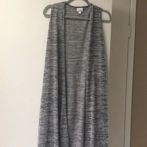 LuLaRoe Joy duster vest marled gray size S